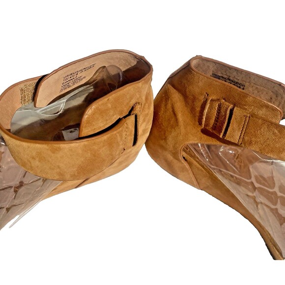 Gentle Souls | Leather Suede Sandals Gianna 2 Ankle Strap Wedge Women's Size 10 - Picture 3 of 13